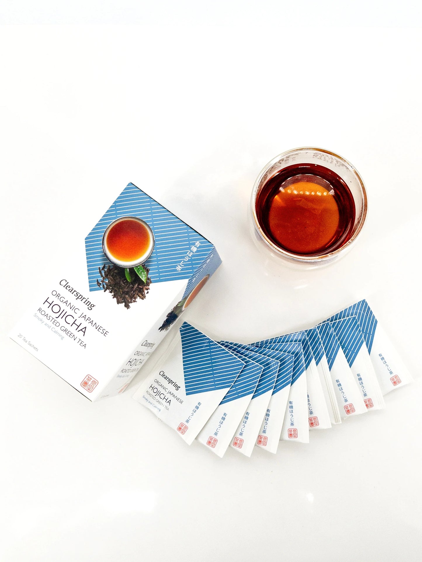 Hojicha – Biologische geroosterde groene thee – 20 zakjes x 1,8 g – Clearspring