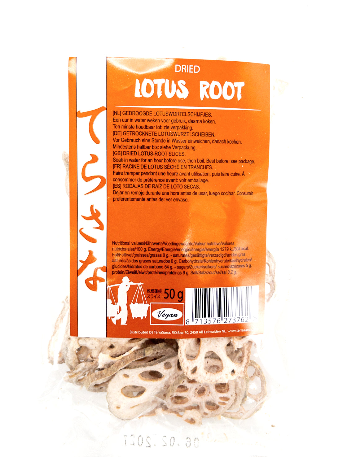 Hoshi renkon – Gedroogde lotuswortel in plakjes – 50 g – Terrasana