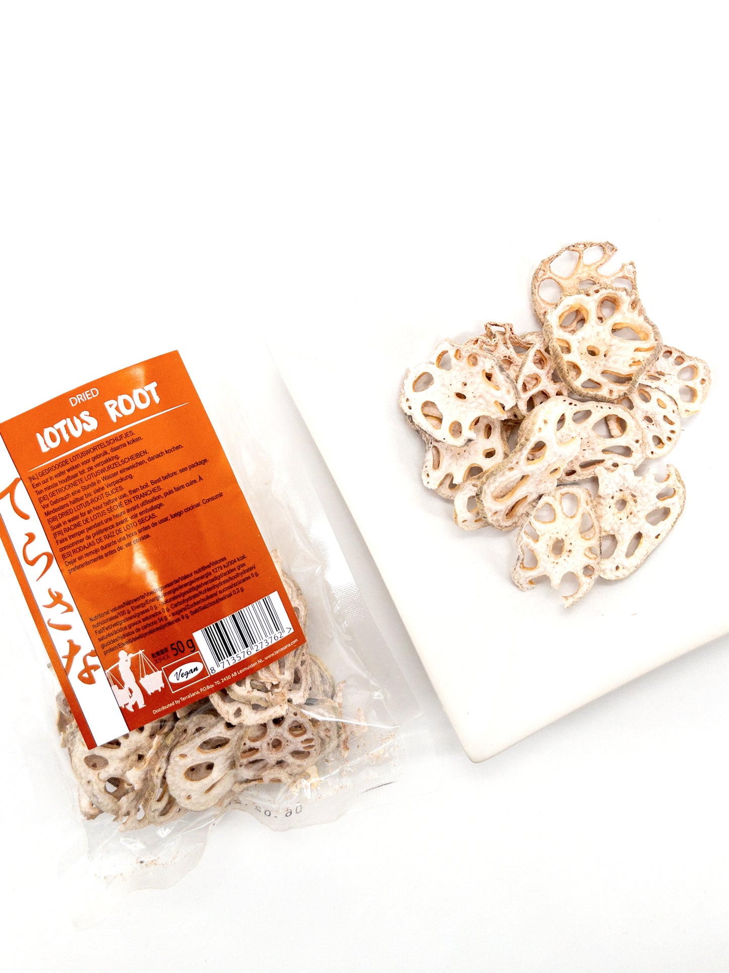 Hoshi renkon – Gedroogde lotuswortel in plakjes – 50 g – Terrasana