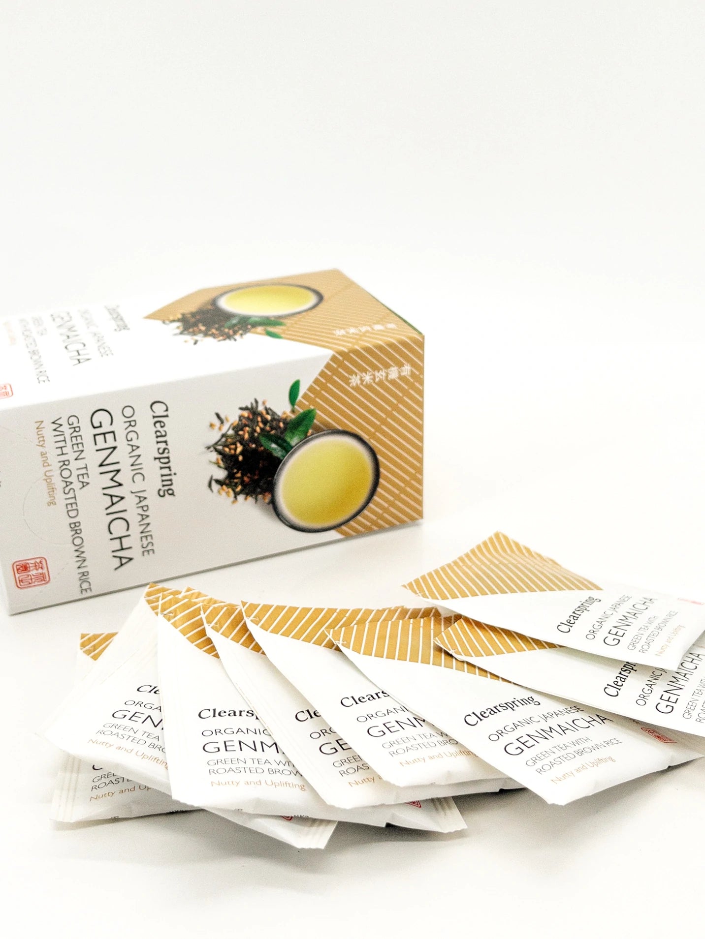 Genmaicha – Bio-Grüntee mit geröstetem Reis – 20 Beutel x 1,8 g – Clearspring
