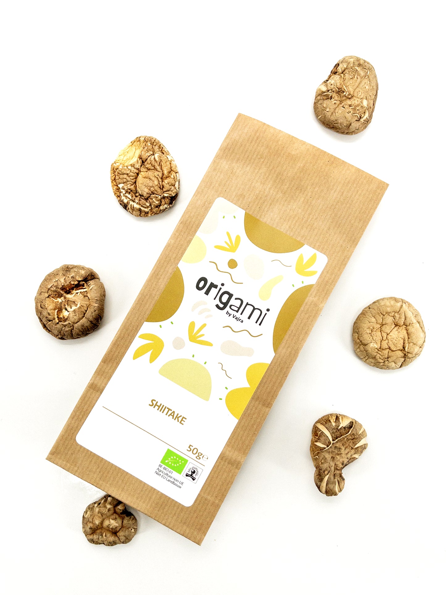 Shiitake – Getrocknete Bio-Pilze – 50 g – Origami