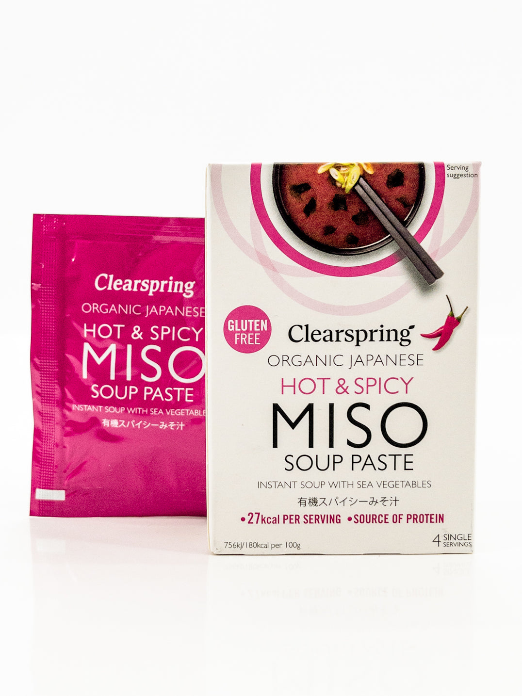 Biologische instant misosoep – pittig en kruidig – 4 × 15 g – Clearspring