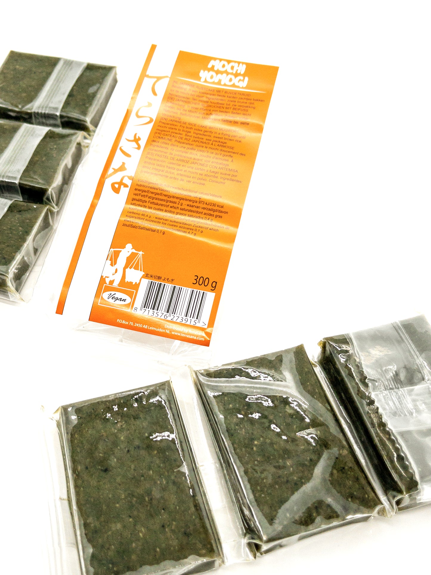 kusamochi (Yomogi Mochi) – Klebreiswürfel mit Beifuß – 300 g – Terrasana