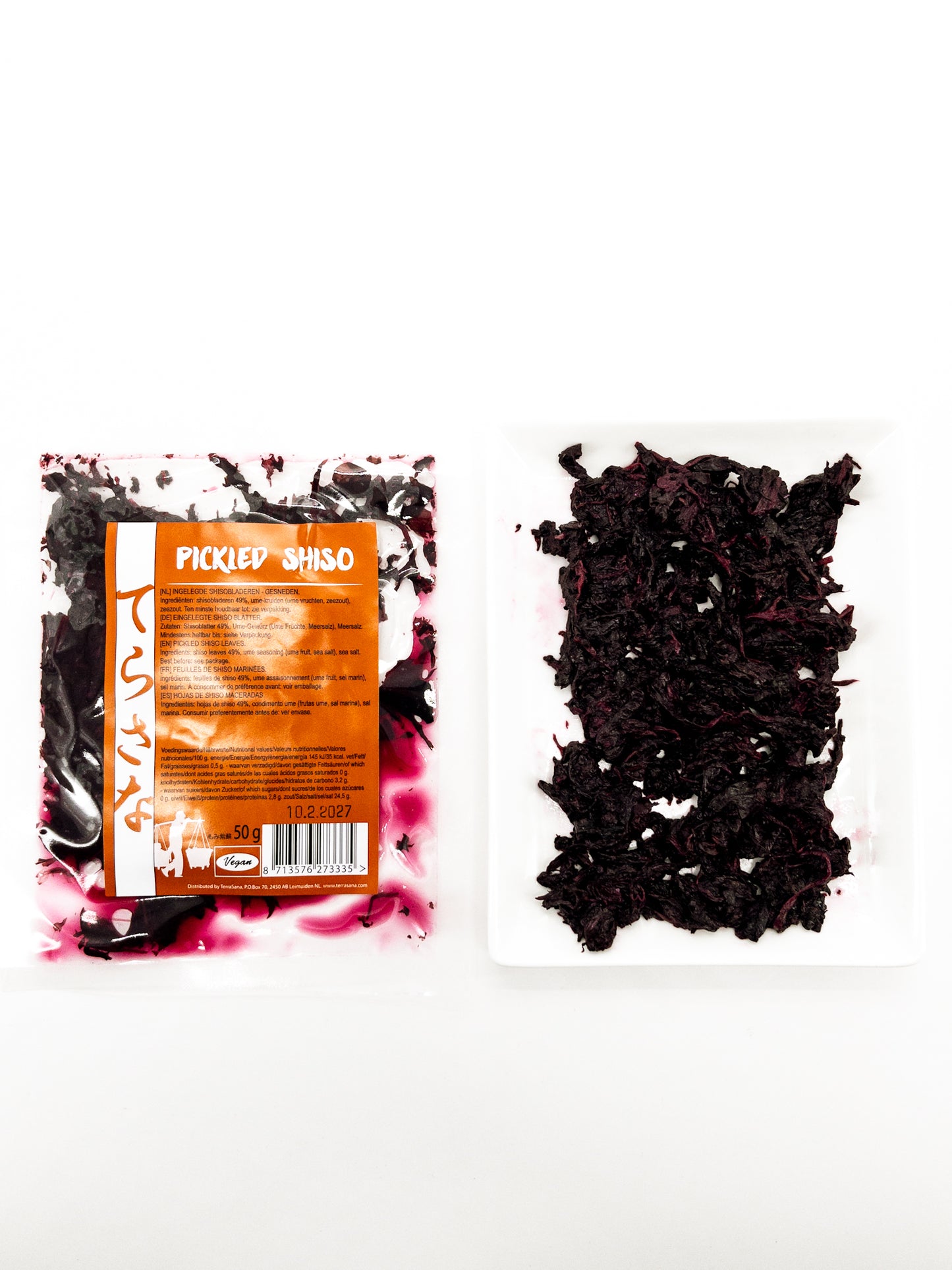 Akajiso - Marinierte rote Shiso-Blätter – 50 g – Terrasana