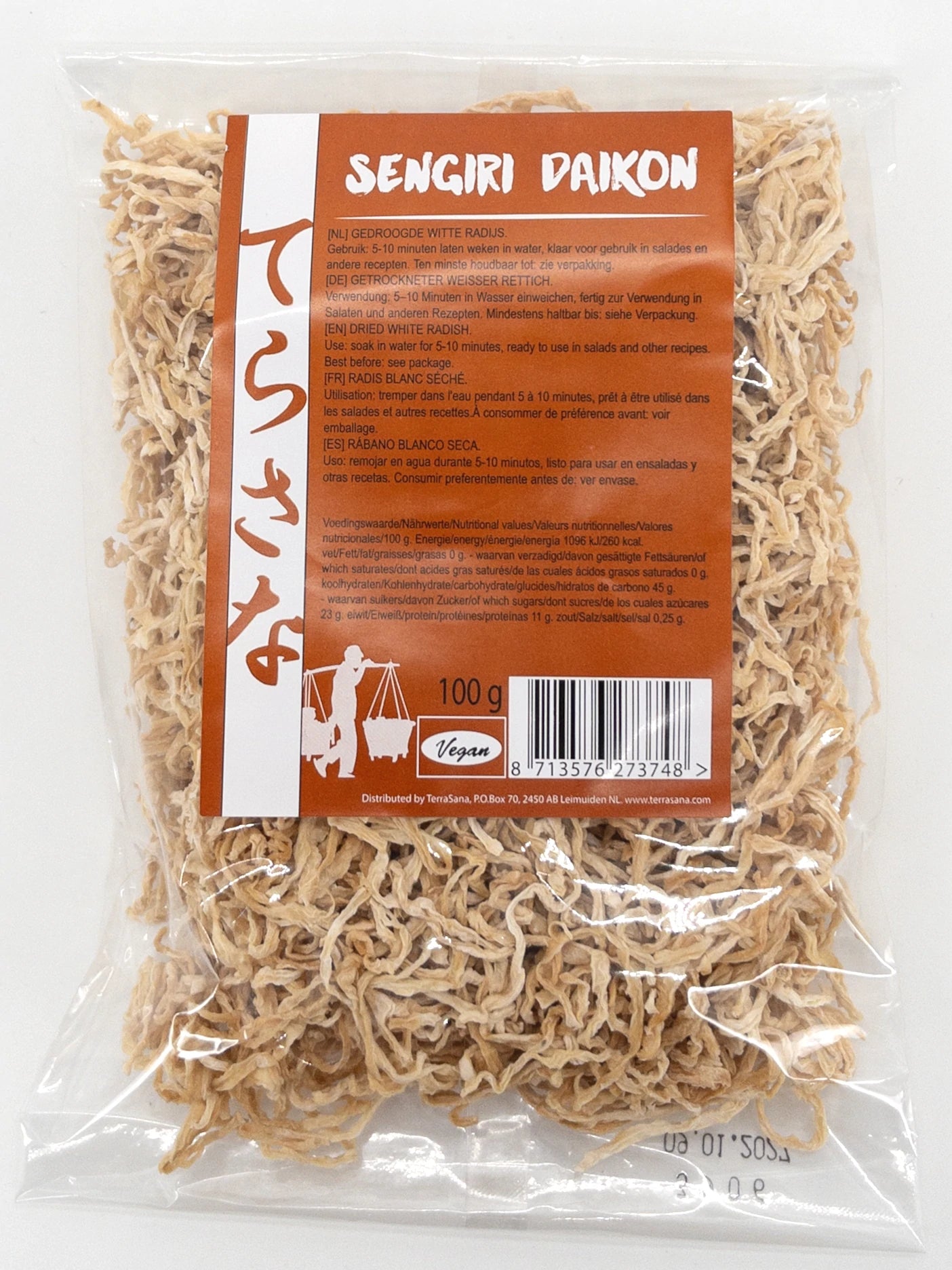 Daikon râpé et séché – 100g de radis japonais séché, idéal pour ajouter de la texture à vos plats