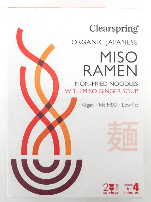 Bio-Instant-Ramen mit Miso und Ingwer – 210 g / 2 Portionen – Clearspring